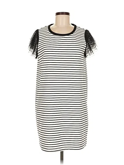 Pre-owned Adrienne Vittadini Casual Dress In White