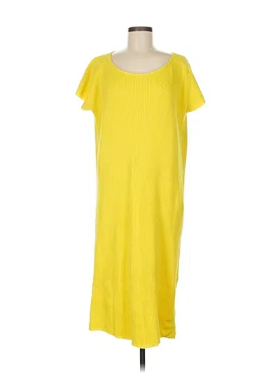 Pre-owned Adrienne Vittadini Casual Dress In Yellow