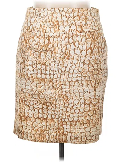 Pre-owned Adrienne Vittadini Casual Skirt In Tan