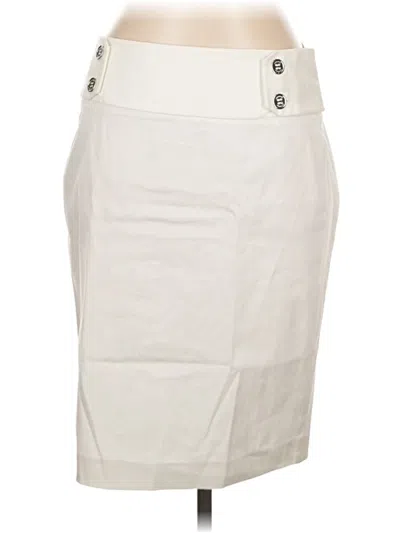 Pre-owned Adrienne Vittadini Casual Skirt In White