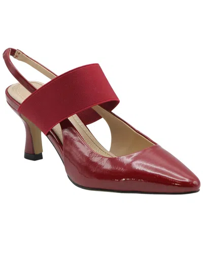 Adrienne Vittadini Chester Leather Pump In Red