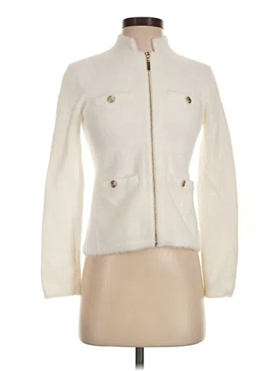 Pre-owned Adrienne Vittadini Coat In Ivory