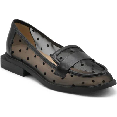 Adrienne Vittadini Compass Mesh Loafer In Black