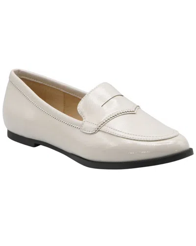 Adrienne Vittadini Denny Leather Loafer In White