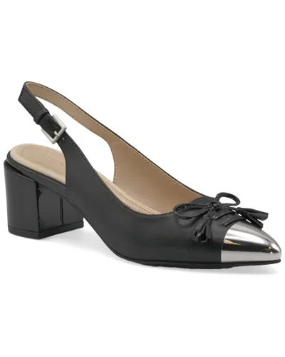 Adrienne Vittadini Fern Leather Pump In Black