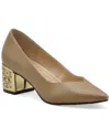 Adrienne Vittadini Flair-1 Leather Pump In Neutral