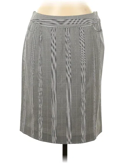 Pre-owned Adrienne Vittadini Formal Skirt In Gray