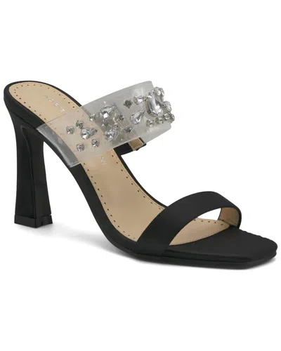 Adrienne Vittadini Gothic Satin Sandal In Black