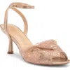 Adrienne Vittadini Grimbel Peep Toe Pump In Gold