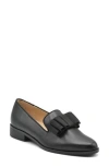 Adrienne Vittadini Hachi Grosgrain Bow Loafer In Black Smooth