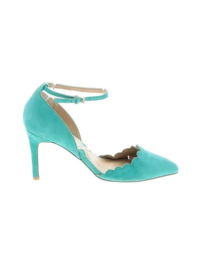 Pre-owned Adrienne Vittadini Heels In Teal