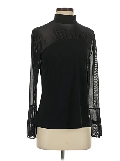 Pre-owned Adrienne Vittadini Long Sleeve Blouse In Black