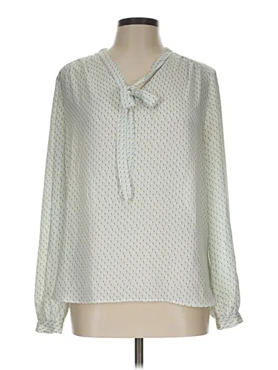 Pre-owned Adrienne Vittadini Long Sleeve Blouse In Ivory