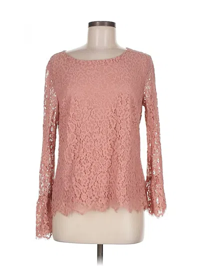 Pre-owned Adrienne Vittadini Long Sleeve Blouse In Pink