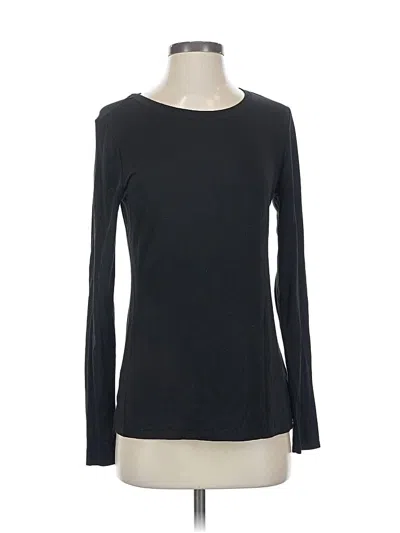 Pre-owned Adrienne Vittadini Long Sleeve T-shirt In Black