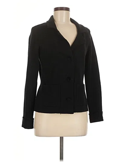 Pre-owned Adrienne Vittadini Long Sleeve Top Black Sweetheart Neckline Tops