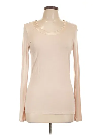 Pre-owned Adrienne Vittadini Long Sleeve Top Ivory Cowl Neck Tops