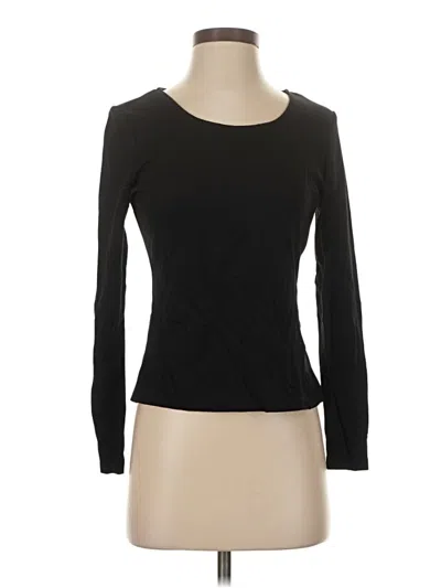 Pre-owned Adrienne Vittadini Long Sleeve T-shirt In Black