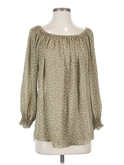 Pre-owned Adrienne Vittadini Long Sleeve T-shirt In Green