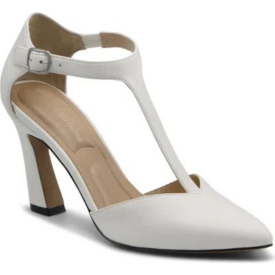 Adrienne Vittadini Narvis T-strap Pump In White