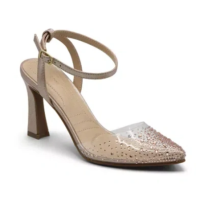 Adrienne Vittadini Nervye Womens Pointed Closed Toe Flared Heel Pumps In Multi