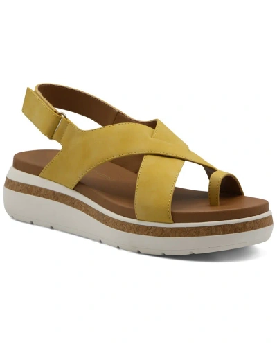 Adrienne Vittadini Panther Sandal In Yellow