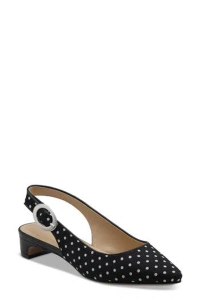 Adrienne Vittadini Papina 2 Pointed Toe Slingback Pump In Black