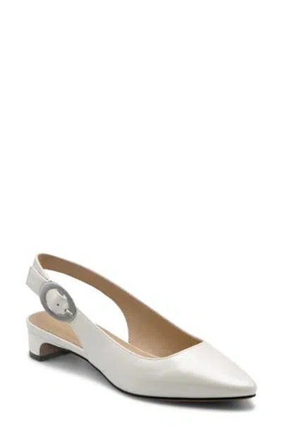 Adrienne Vittadini Papina 2 Pointed Toe Slingback Pump In White