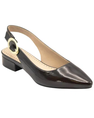 Adrienne Vittadini Papina Leather Pump In Brown