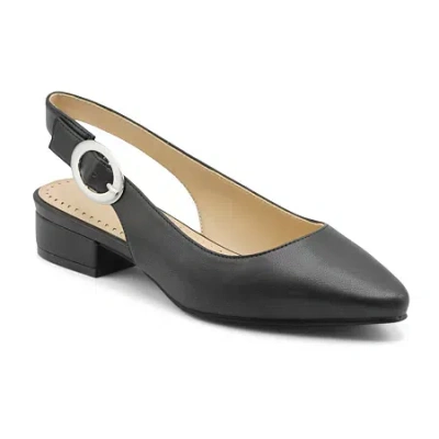 Adrienne Vittadini Papina Womens Pointed Closed Toe Block Heel Pumps In Multi