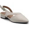 Adrienne Vittadini Pasca Pointed Toe Flat In Ecru