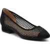 Adrienne Vittadini Patel Crystal Flat In Black Mesh