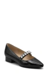 Adrienne Vittadini Penelope Mary Jane Pump In Black Patent