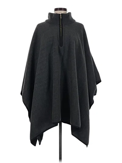 Pre-owned Adrienne Vittadini Poncho In Gray