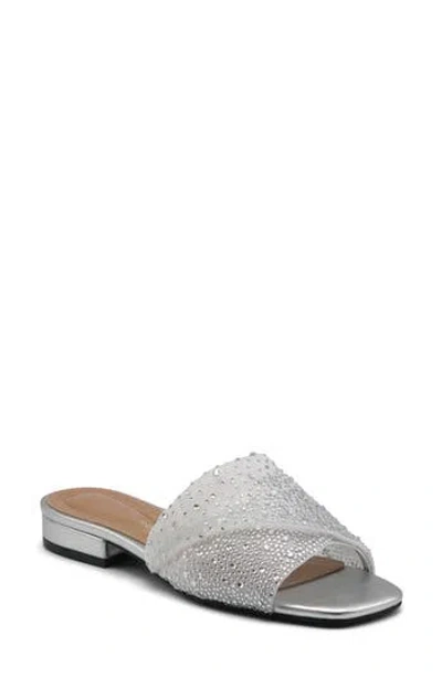 Adrienne Vittadini Primace Slide Sandal In Silver