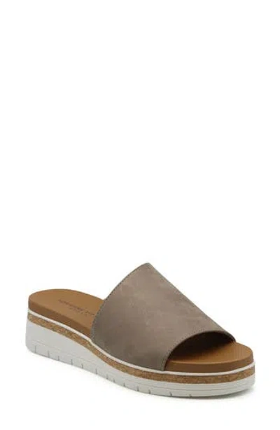 Adrienne Vittadini Provence Wedge Slide Sandal In Brown