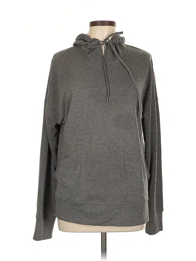 Pre-owned Adrienne Vittadini Pullover Hoodie In Gray