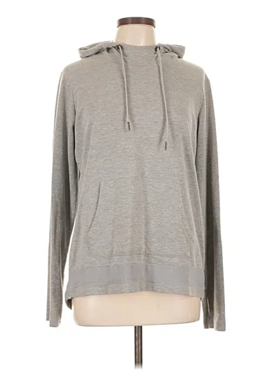 Pre-owned Adrienne Vittadini Pullover Hoodie In Gray