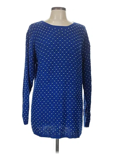 Pre-owned Adrienne Vittadini Pullover Sweater In Blue
