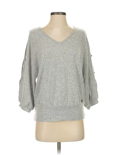 Pre-owned Adrienne Vittadini Pullover Sweater In Gray