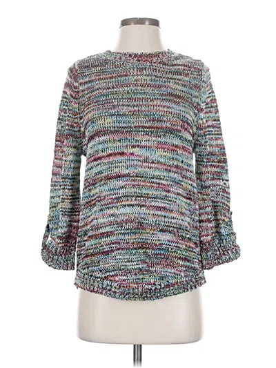Pre-owned Adrienne Vittadini Pullover Sweater In Gray