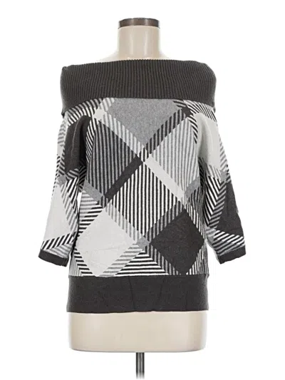 Pre-owned Adrienne Vittadini Pullover Sweater In Gray