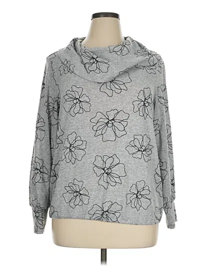 Pre-owned Adrienne Vittadini Pullover Sweater In Gray
