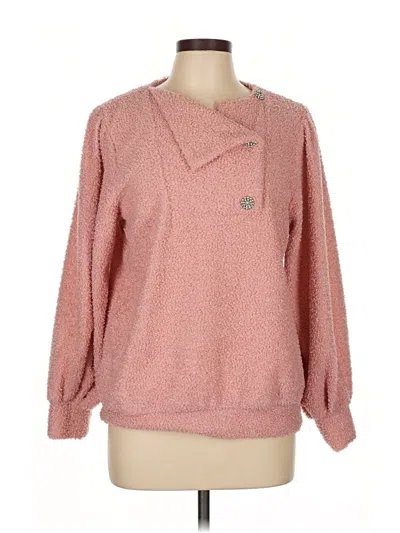 Pre-owned Adrienne Vittadini Pullover Sweater In Pink