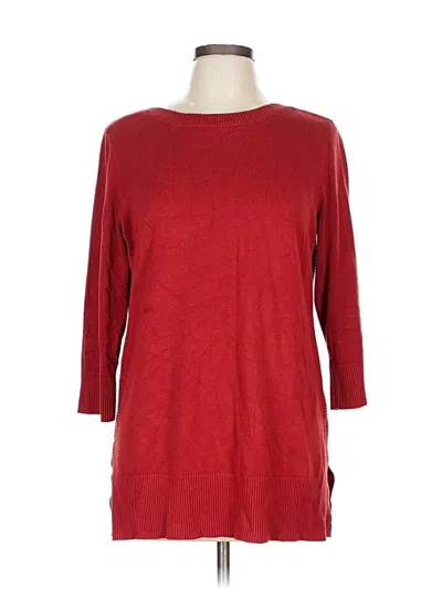 Pre-owned Adrienne Vittadini Pullover Sweater In Red