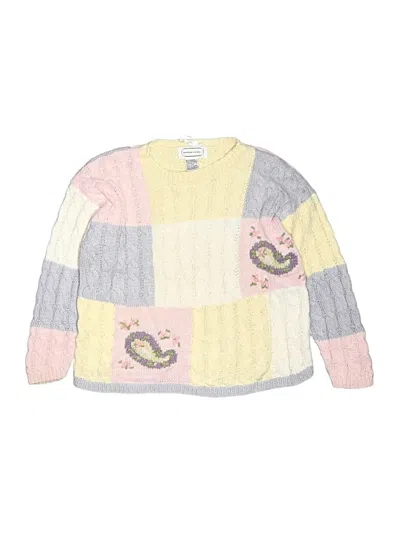 Pre-owned Adrienne Vittadini Kids' Pullover Sweater In Yellow