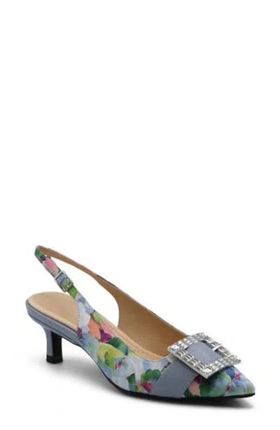 Adrienne Vittadini Sabia Slingback Pump In Blue Multi