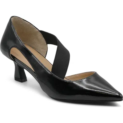 Adrienne Vittadini Samro Faux Leather Pump In Black Patent