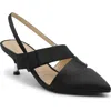 Adrienne Vittadini Sandri Kitten Heel Slingback Pump In Black St