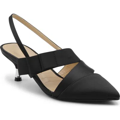 Adrienne Vittadini Sandri Kitten Heel Slingback Pump In Black St